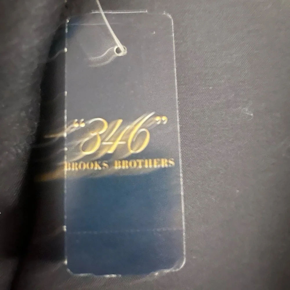 Brooks Brothers 346 Black Blazer Suit Jacket 2 gold button front size 48R